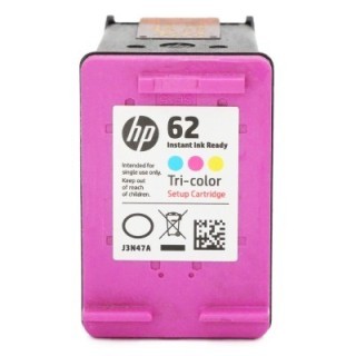 Rachat cartouche encre HP 62 Couleur Setup, Setup H et Instant ink J3N48A / M0J07A / N9J43A / N9J45A vide