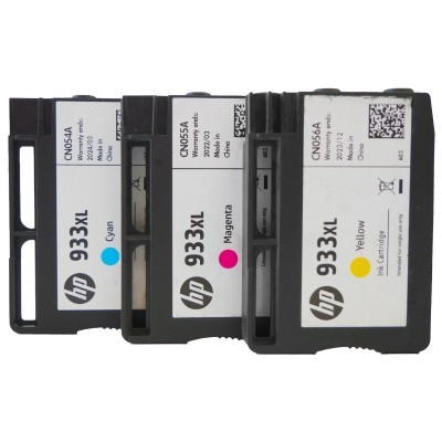 Rachat cartouche encre HP 933XL Couleur - CN054A / CN055A / CN056A vide