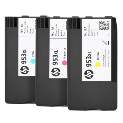 Rachat cartouche encre HP 953XL Couleur - F6U16AE / F6U17AE / F6U18AE vide