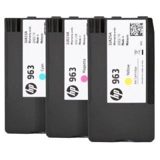 Rachat cartouche encre HP 963 Couleur - 3JA23AE /  3JA24AE /  3JA25AE vide