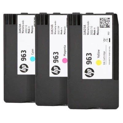 Rachat cartouche encre HP 963 Couleur - 3JA23AE /  3JA24AE /  3JA25AE vide