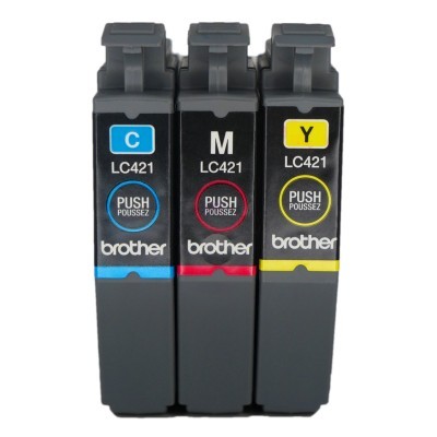 Rachat cartouche encre Brother - LC421C / LC421M / LC421Y vide