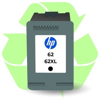 Rachat cartouche encre HP 62/62XL Noir recyclée ou remanufacturée vide