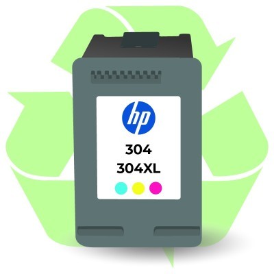 Rachat cartouche encre HP 304/304XL Couleur recyclée ou remanufacturée vide