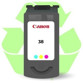 Rachat cartouche encre Canon CL 38 Couleur recyclée ou remanufacturée vide