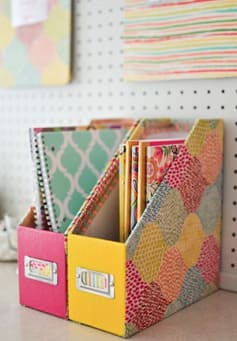 Rangement en carton recyclé