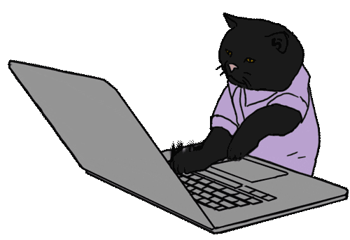 Animation d'un chat qui renseigne ses cartouches d'encre