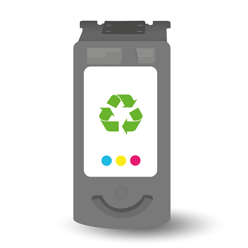 Une cartouche d'encre recyclée